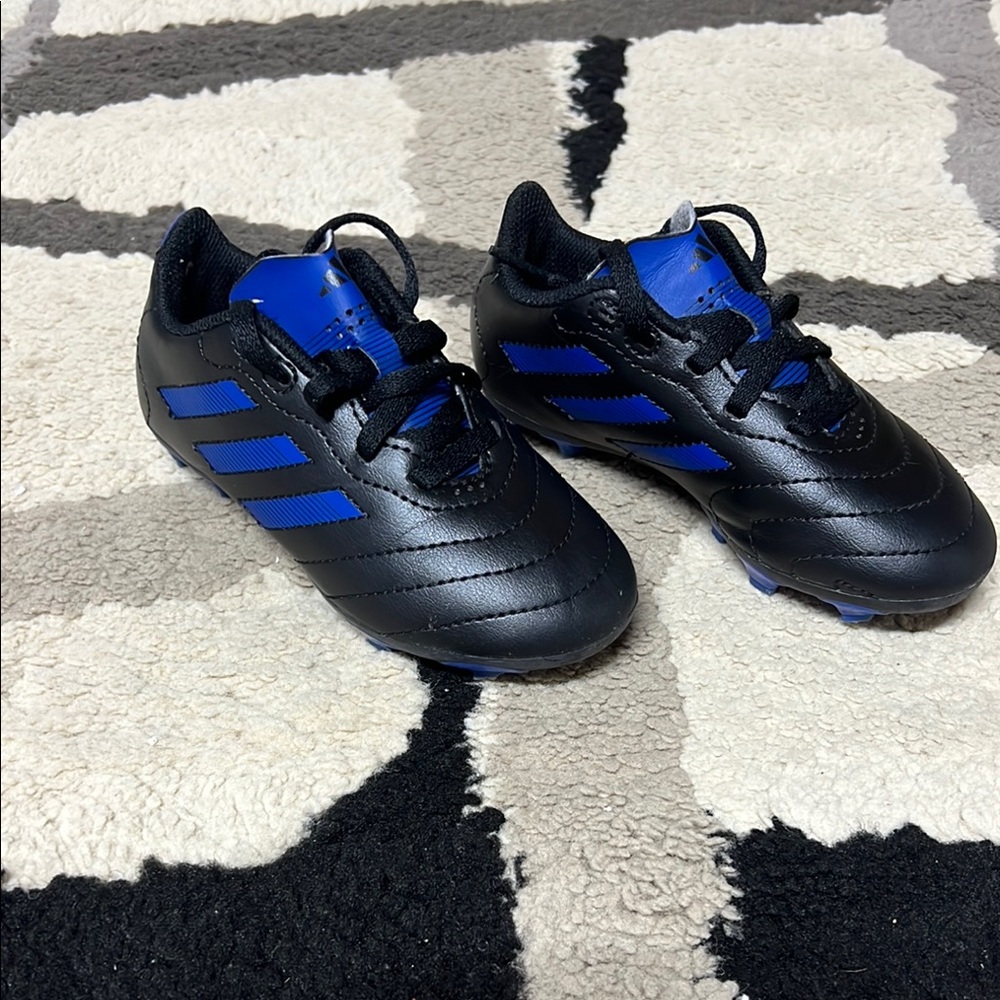 Adidas Black and Blue Sneakers with Sleek Design